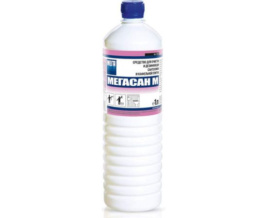 Средство для санитарной очистки сантехники и кафельной плитки Мега МЕГАСАН М 1 л гель К 321 