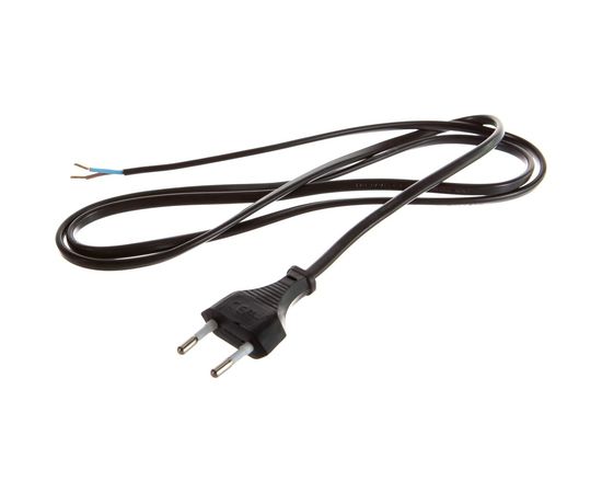 Черный сетевой кабель с плоской вилкой Volsten S-LRB, 9349 – изображение 2