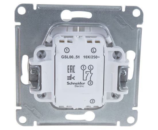 Механизм выключателя Schneider Electric 2-клавишный GLOSSA белый SchE GSL000151 – изображение 3