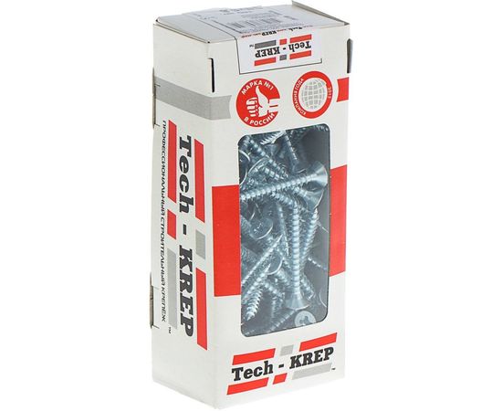 Универсальный саморез Tech-Krep 50х6,0 мм 100 шт оцинкованный, коробка с окном 102207 – изображение 2