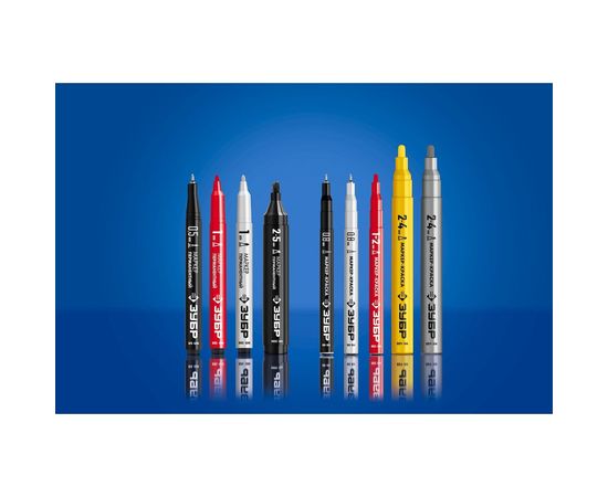 Перманентный маркер ЗУБР МП-100 белый, 1 мм заостренный 06320-8 – изображение 2