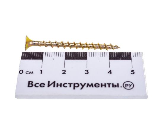 Саморез КРЕП-КОМП жёлтый цинк PH-2 по дереву 3,5х45 500 шт ждп4535ф – изображение 2