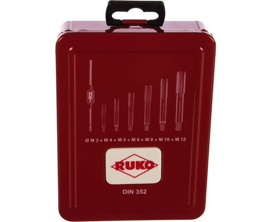 Набор ручных метчиков HSS M3-M12 + вороток, 22шт RUKO 245002 – изображение 2