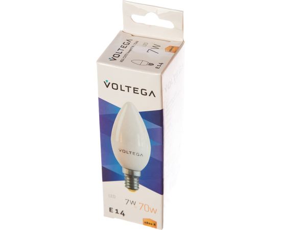 Светодиодная лампа VOLTEGA Свеча E14 2800K 7W 7048 – изображение 3