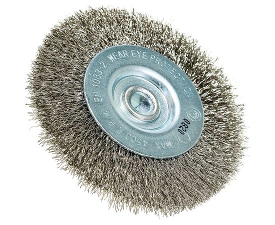 Щетка плоская для дрели 75 мм, нерж. сталь мягкая kwb 609810 – изображение 2