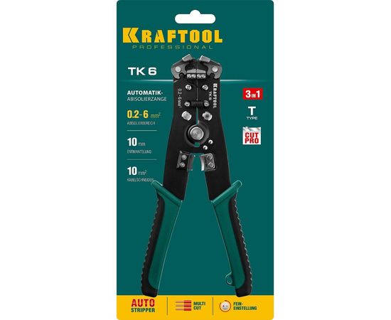 Стриппер KRAFTOOL TK-6 автоматический, многофункциональный, 0.2 - 6 мм2, 22635 – изображение 8