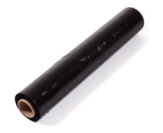 Стрейч пленка первый сорт ПАКПОЛИМЕР черная 500мм 1450гр 23мкм 