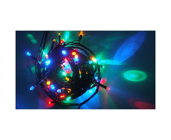 Электрогирлянда Светодиоды MOROZCO 5,9м.+3м. провод, 60л, 8ф, многоцветная Э74480094 