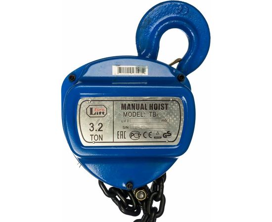 Ручная шестеренная стационарная таль EURO-LIFT ТВ ТРШ 3,2/6 (3.2 т, 6 м) 