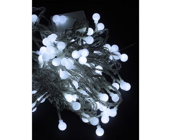 Светодиоды шарики MOROZCO 100 ламп с контроллером, 8 функций, холодный белый Э221005B 