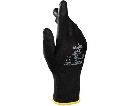 Нейлоновые перчатки MAPA Ultrane 548 покрытие полиуретан, размер 8, черные 606274 – изображение 2