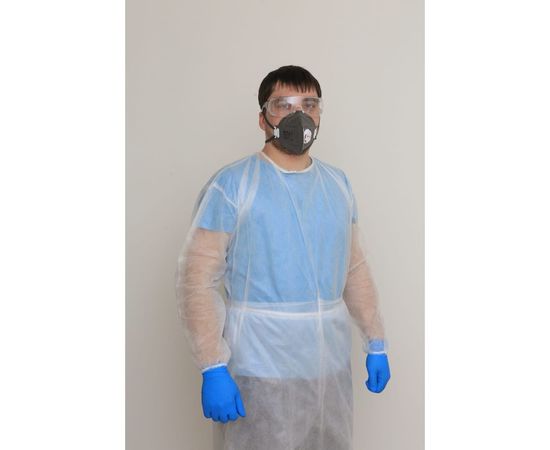 Хирургический нестерильный халат РЕАЛ, плотность 40-42 г/кв.м, длина 140, размер 54-56, 10 шт. 1603003001228 – изображение 5