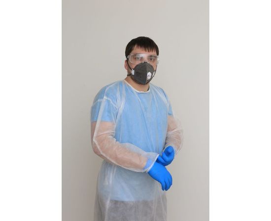 Хирургический нестерильный халат РЕАЛ, плотность 40-42 г/кв.м, длина 140, размер 54-56, 10 шт. 1603003001228 – изображение 4