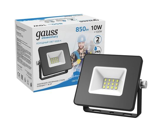 Светодиодный прожектор Gauss LED 10W COB IP65 613100310 
