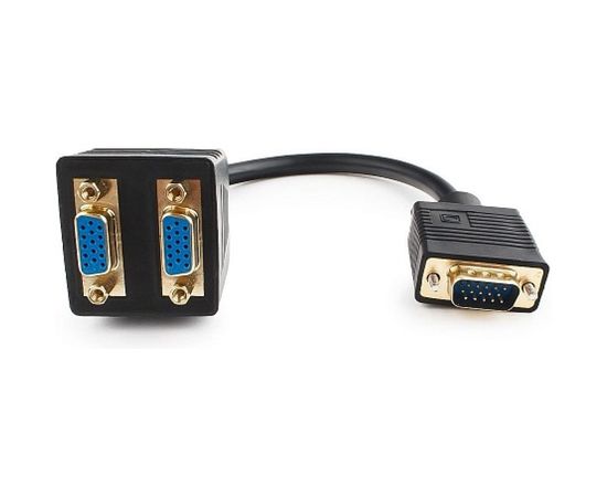 Разветвитель Cablexpert, VGA, HD15M/2x15F, 1 компьютер - 2 монитора, CC-VGAX2-20CM 