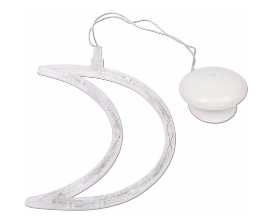 Световая фигура Neon-Night Месяц, теплый белый свет, на присоске с подвесом 501-014 