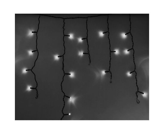 Гирлянда Neon-Night АЙСИКЛ бахрома, 2.4х0.6м, черный ПВХ, 88 LED БЕЛЫЕ 255-032 