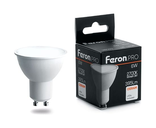 Светодиодная лампа FERON PRO LB-1606 GU10 6W 2700K OSRAM LED 38086 