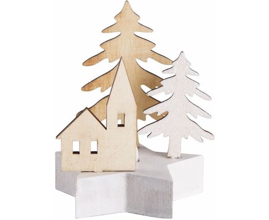 Деревянная фигурка с подсветкой Neon-Night Домик в лесу 9х8х10 см 504-043 