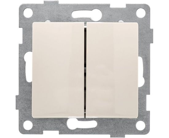 Выключатель GUSI ELECTRIC Bravo 2 клавиши, СУ, 10А, 250В, бежевый С10В2-003 