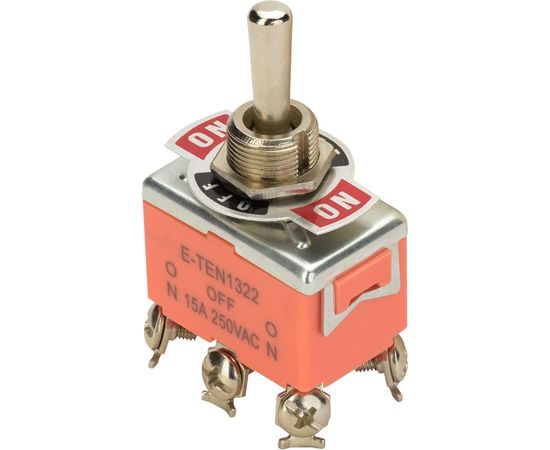 Двухполюсный тумблер duwi 250V 15А 6c ON-OFF-ON KN-203, 26865 9 