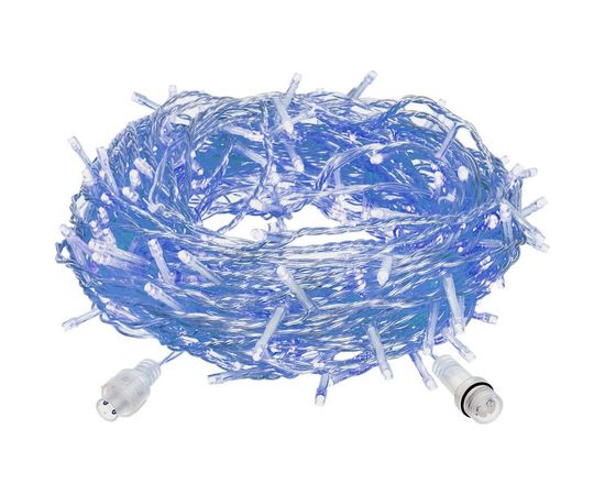Электрогирлянда-конструктор VEGAS Занавес 96 синих LED ламп, 6 нитей прозрачный провод 55020 – изображение 3