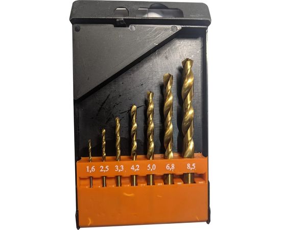 Набор сверл по металлу НС14 (7 шт; от 1.6 до 8.5 мм) Gigant GT-156 – изображение 3