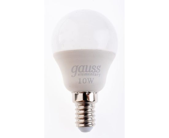 Лампа GAUSS Elementary Шар 10W 750lm 6500K Е14 LED 1/10/100 53130 – изображение 3