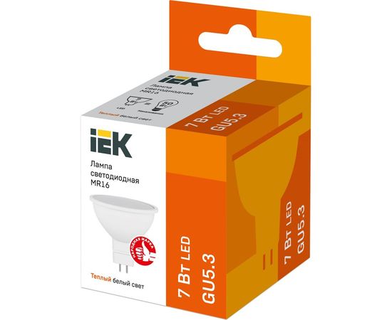 Лампа IEK LED MR16 софит 7 Вт 230 В 3000К GU5.3 LLE-MR16-7-230-30-GU5 – изображение 2