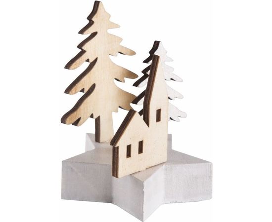 Деревянная фигурка с подсветкой Neon-Night Домик в лесу 9х8х10 см 504-043 – изображение 7