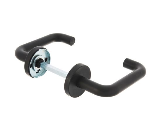 Комплект дверных ручек Fuaro с накладками под цил. DH-0219 NE ЧЕРНЫЙ, НЕЙЛОН, квадр. 8x140 мм 35703 – изображение 4