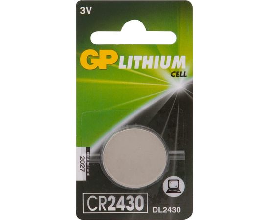 Литиевая дисковая батарейка GP Lithium CR2430 - 1 шт. в блистере. CR2430-8C1 – изображение 4