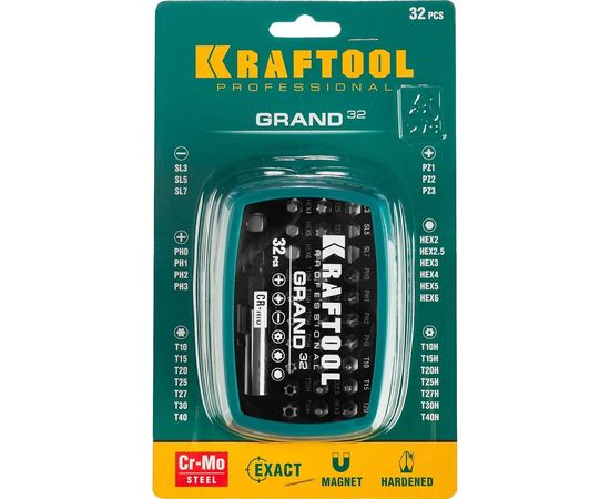 Набор бит с магнитным адаптером Kraftool 26083-H32 – изображение 4