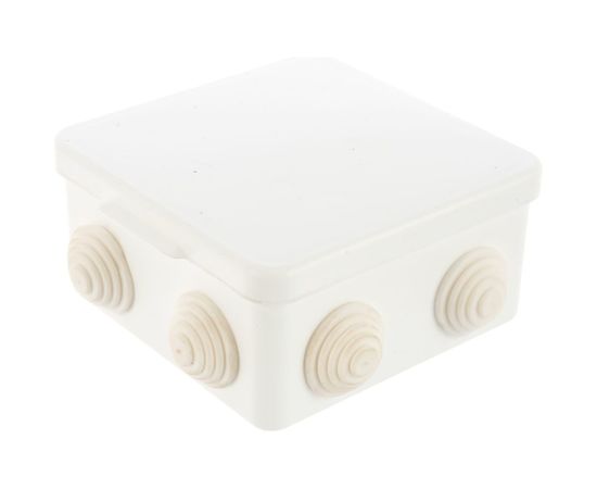 Распределительная коробка GUSI ELECTRIC 100х100х55 8 муфтами д26, IP54, ОП, белый С3В108 Б Евро – изображение 3