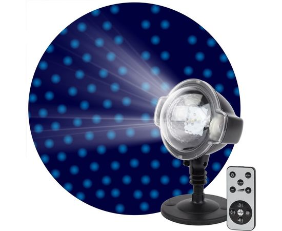 LED-проектор ЭРА ENIOP03 Падающий снег, мультирежим, холодный свет, 220V Б0041644 – изображение 6