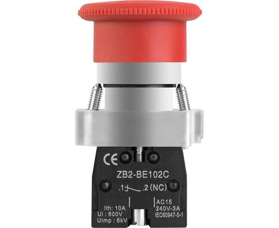 Аварийная поворотная кнопка duwi BS542 "Грибок" с фиксацией красная, 26864 2 – изображение 3