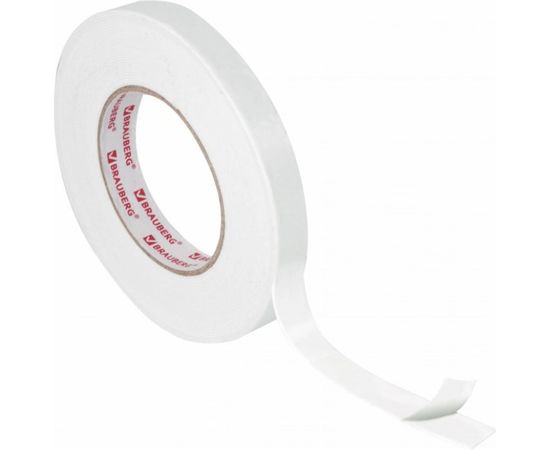 Клейкая двусторонняя лента BRAUBERG 19 мм х 10 м, на вспененной основе, 1 мм, прочная 606421 – изображение 4