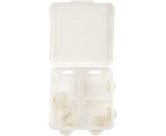 Распределительная коробка GUSI ELECTRIC 100х100х55 8 муфтами д26, IP54, ОП, белый С3В108 Б Евро – изображение 2