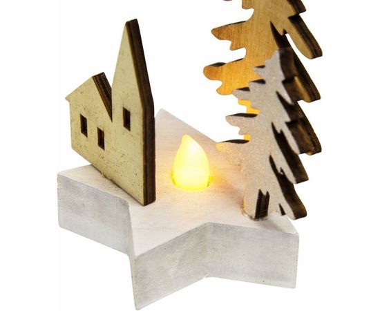 Деревянная фигурка с подсветкой Neon-Night Домик в лесу 9х8х10 см 504-043 – изображение 5