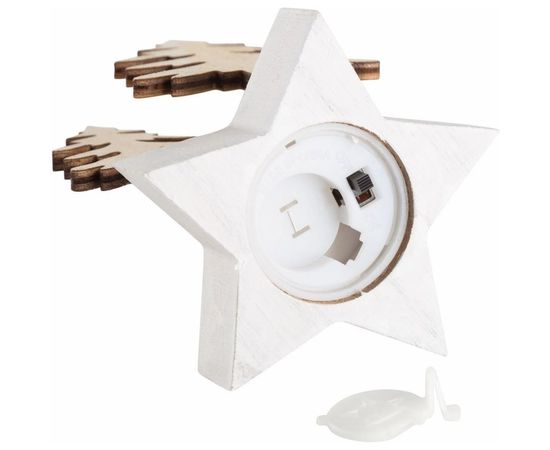 Деревянная фигурка с подсветкой Neon-Night Домик в лесу 9х8х10 см 504-043 – изображение 4