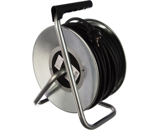 Силовой удлинитель на металлической катушке LUX К4-Е-50 50м 4 розетки с з/к 45150 4606400419471 – изображение 4