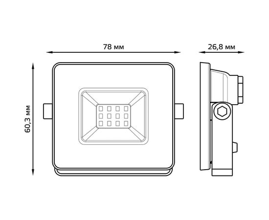 Светодиодный прожектор Gauss LED 10W COB IP65 613100310 – изображение 3