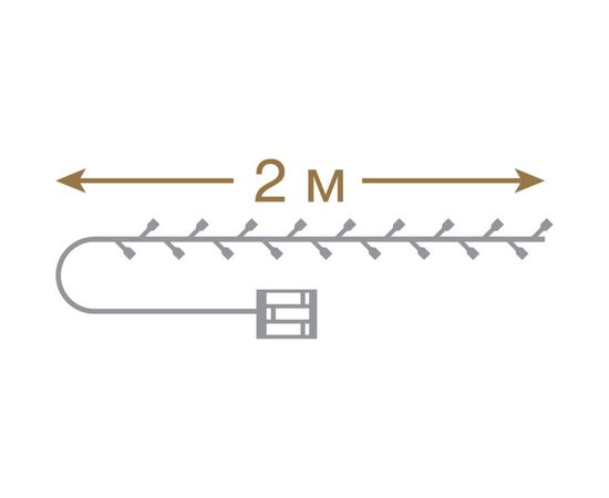 Электрогирлянда VEGAS Нить 20 холодных ламп, серебристый провод, с пультом, дисплей-бокс 55105 – изображение 2