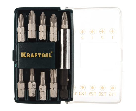Набор бит с магнитным адаптером Kraftool 26130-H10 