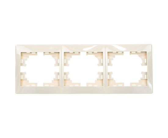 Трехместная горизонтальная рамка LEZARD MIRA б/ вст крем 701-0300-148 
