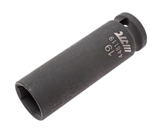 Торцевая ударная головка 1/2 х 19 мм, длина 82 мм, глубокая, тонкостенная, 6-гранная JTC 448119 