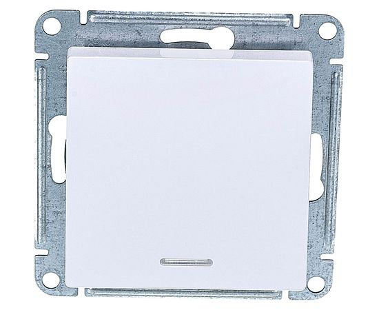 1-клавишный переключатель Schneider Electric AtlasDesign Белый с подсветкой, сх.6а, 10АХ ATN000163 