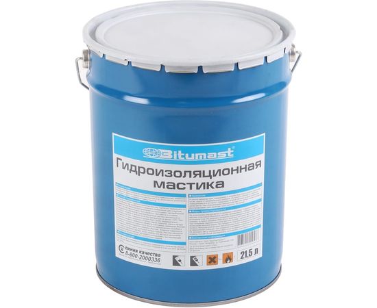 Гидроизоляционная мастика, 21.5 л Bitumast 4607952900097 