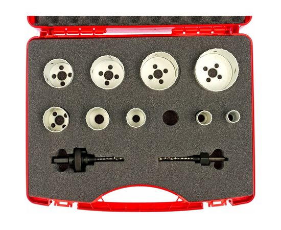 Набор коронок HSS-Co (19-64 мм) 9 шт. + 2 адаптера RUKO 126306 