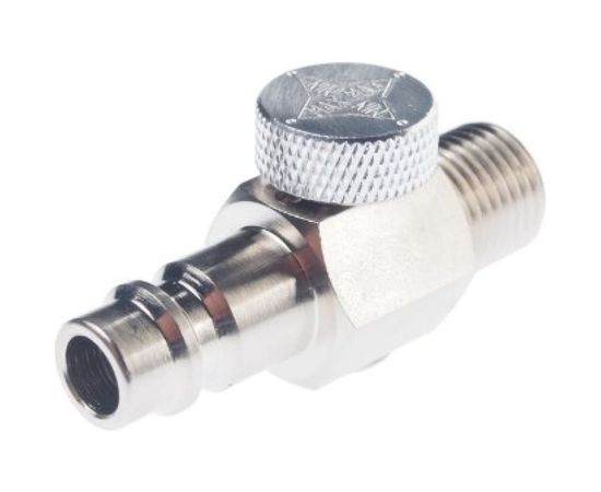 Соединитель быстросъемный с регулятором давления, рапид папа – наружная резьба 1/4" JTC 5529A 